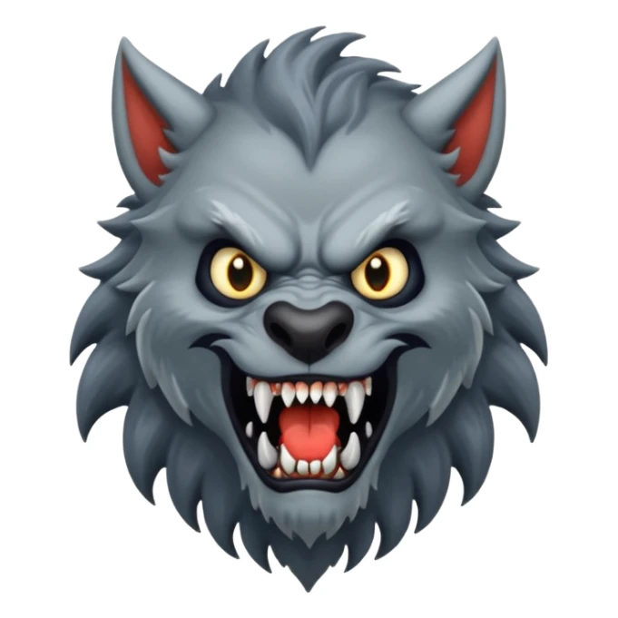 Werewolf mixed with a monster  full body tall and creepy  sticker