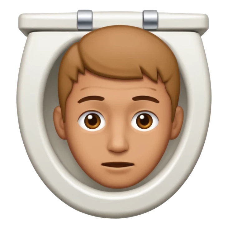 A head in a toilet male sticker