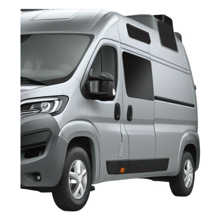 Silberfarbener Peugeot Boxer L3H2 Campervan mit Fenster  sticker