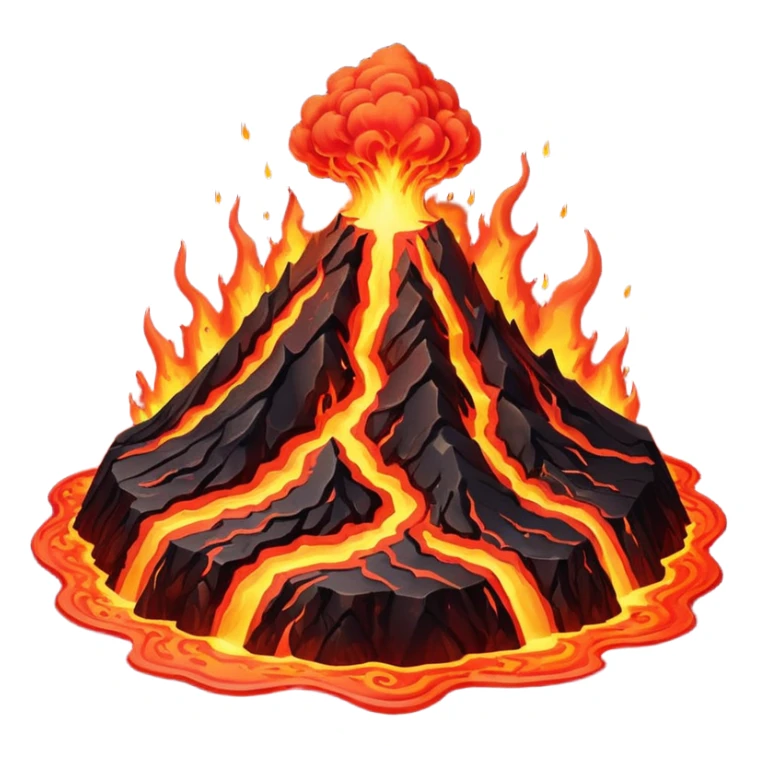 Volcano Planet – lava rivers and erupting peaks sticker