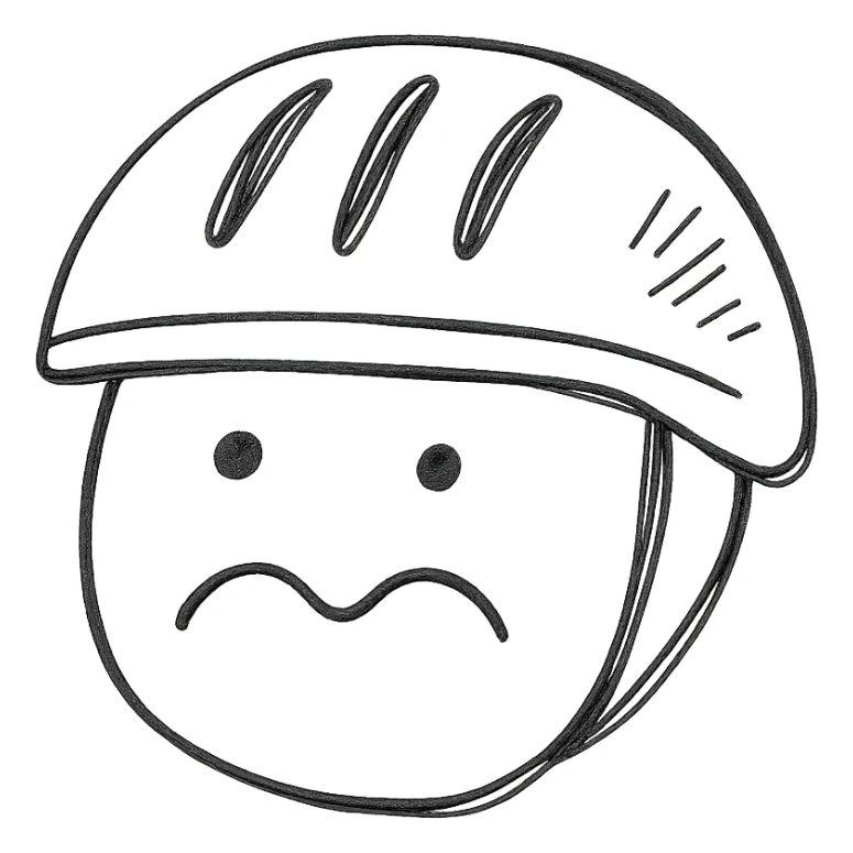 bike helmet, stupid face sticker