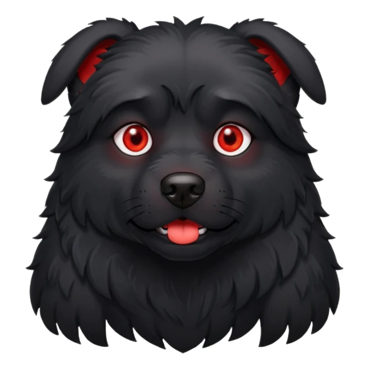 red eyed black dog  sticker