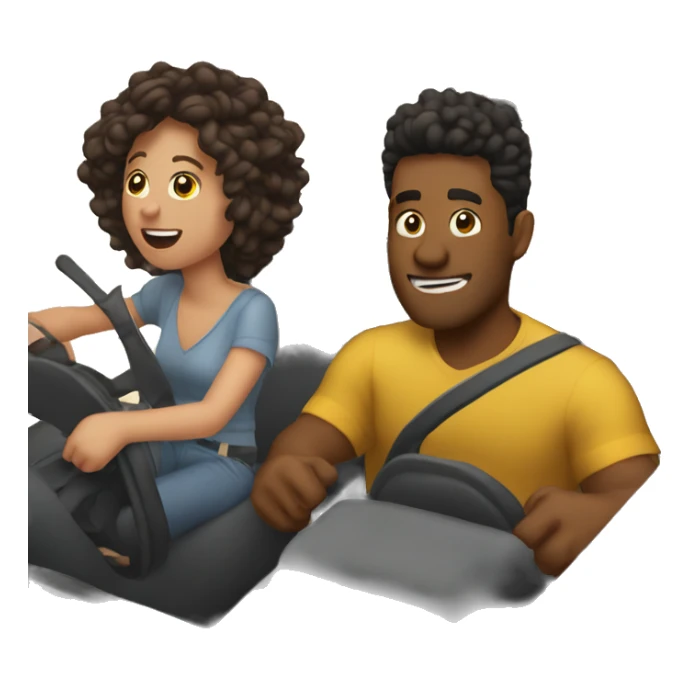 me and my girlfriend riding in a car singing songs  sticker