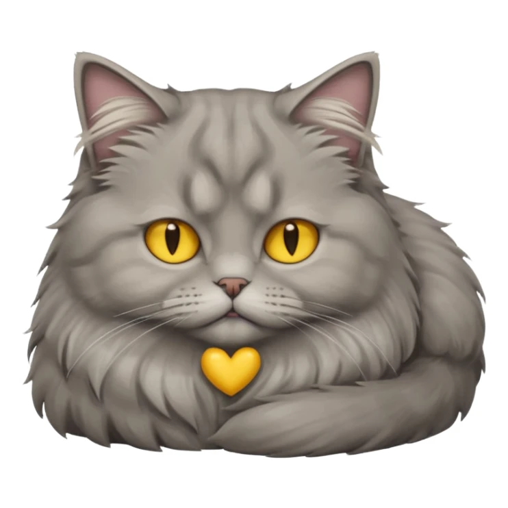 grey fluffy british long hair cat with yellow eyes ist sleeping sticker