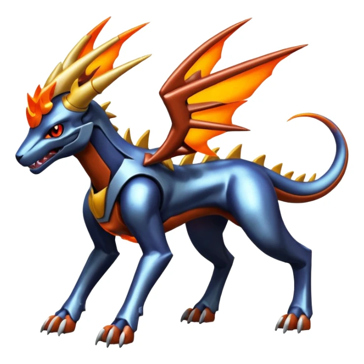 Houndoom-Dialga-Genesect-Pokémon-Fakémon-hybrid-creature sticker
