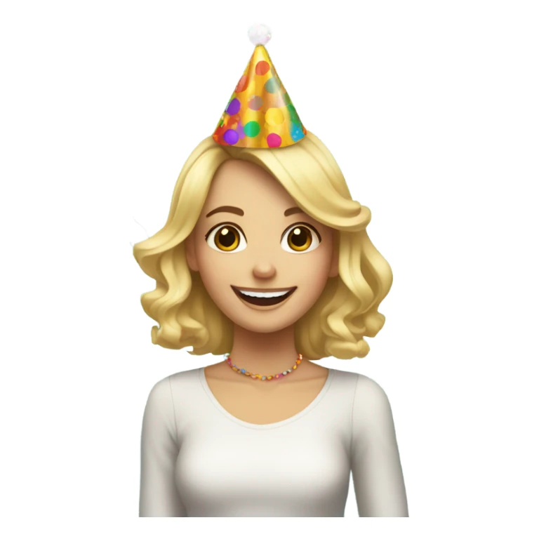Blonde birthday girl sticker