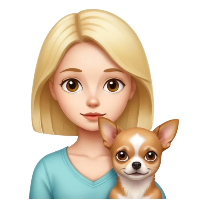 girl with chihuahua sticker