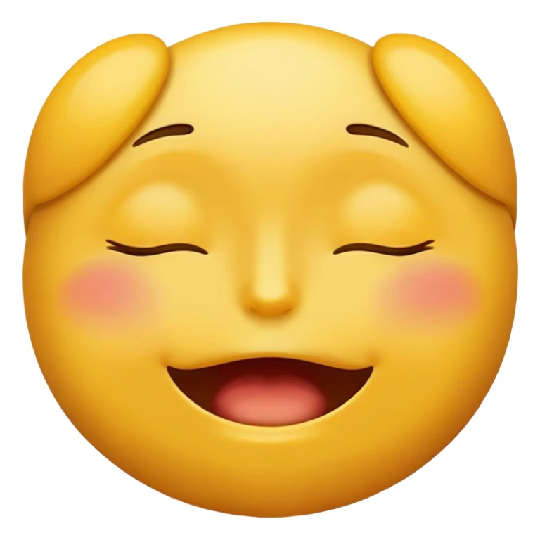 yellow emoji biting lip closed eyes sticker