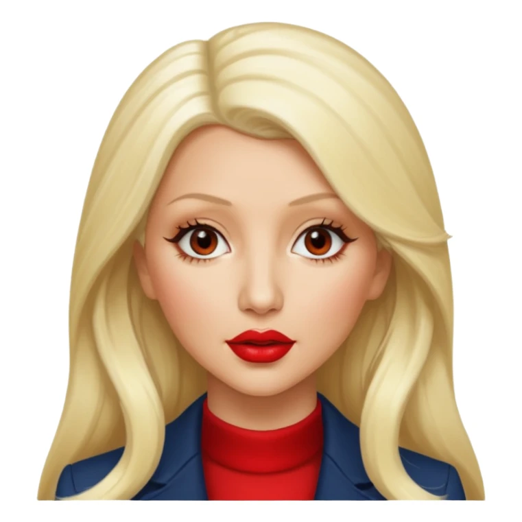 Christina Aguilera with long blonde hair sticker