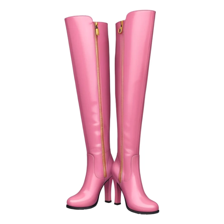 A pair of knee high pink boots sticker