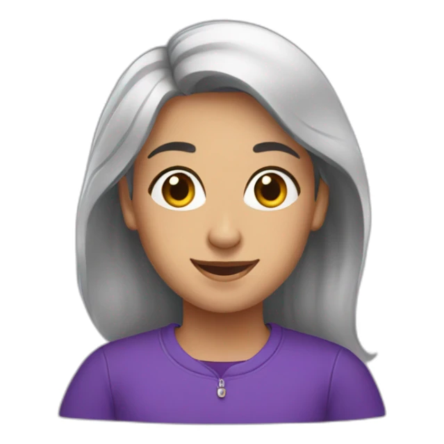 Armenian women in purple sweatshirt and congratulating  sticker