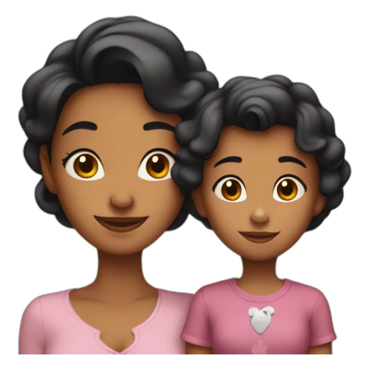 Mother and daughter with disney ears sticker