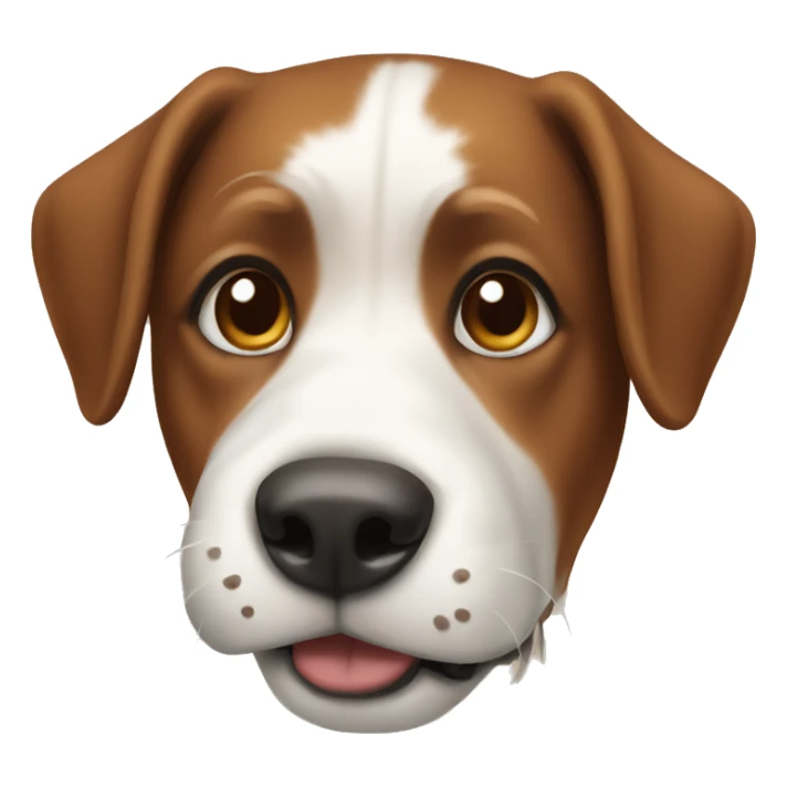 Dog brown and white sticker