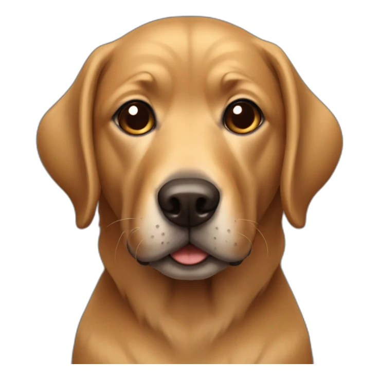 Dark face tan dog  sticker