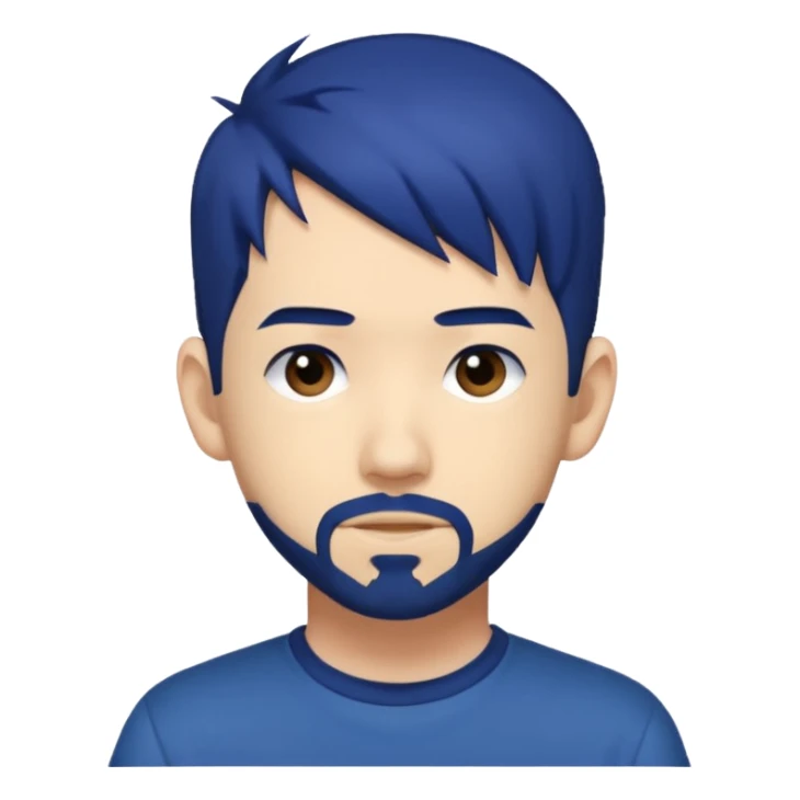 Mike Shinoda with dark blue hair sticker