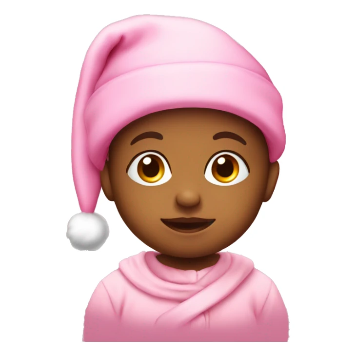 Baby with pink santa hat sticker