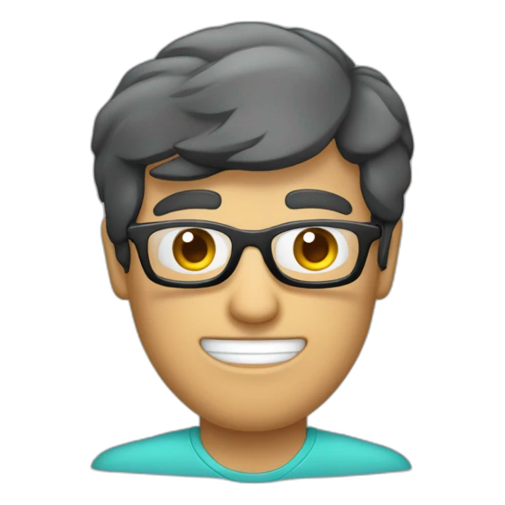 Hombre guapo inteligente con gafas y musculoso sticker