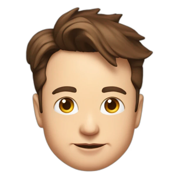 Elon musk avec des cœur dans les yeux  sticker