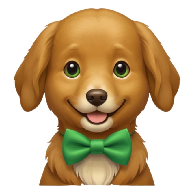 dog with a green bow tie sticker