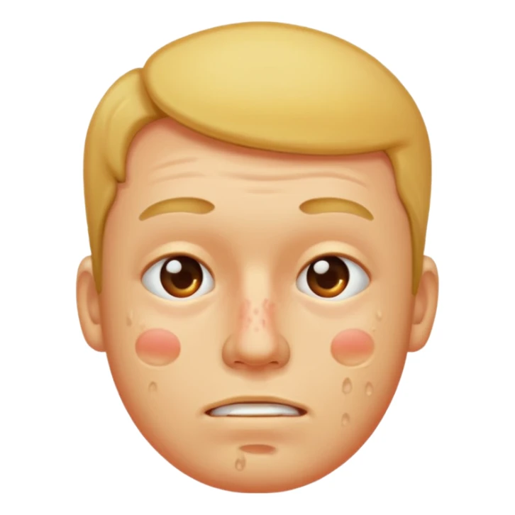 man with lots of acne sticker