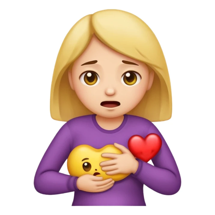 Cute emoji with period cramps  sticker