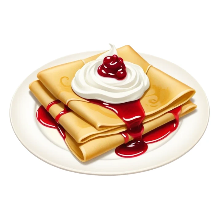 scandinavian crepes with jam and sour cream sticker