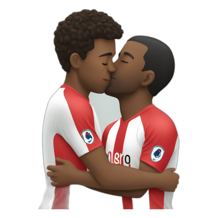  11 footballer kissing sticker