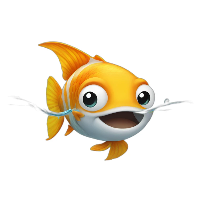 fish in water sticker