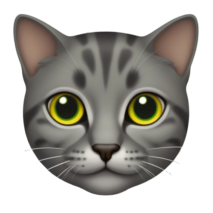 gato de color verde y con ojos amarillos sticker