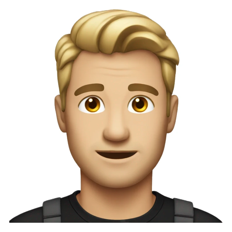 Handsome man in black shirt sticker