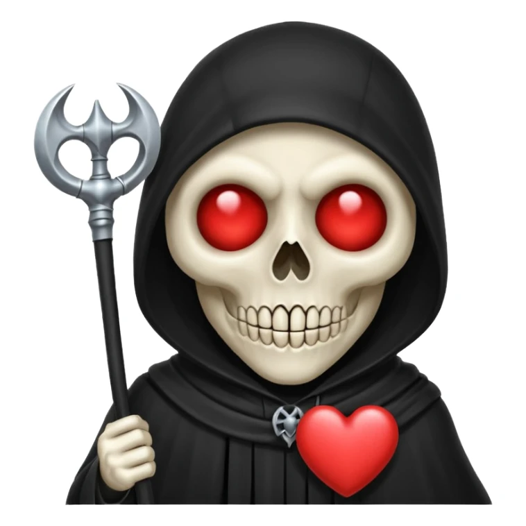 cute reaper with heart eyes sticker
