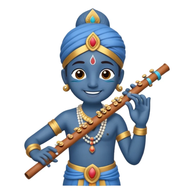 small emoji of god Krishna used for text sticker