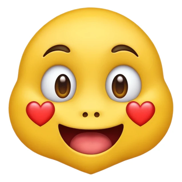 Make a yellow emotes with hart eyes and droll coming down from their mouth sticker