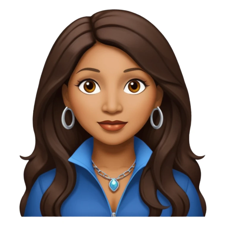 Trina Braxton with long dark brown hair sticker