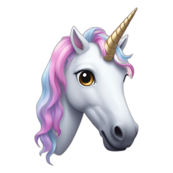 unicorn with hearts in eyes sticker