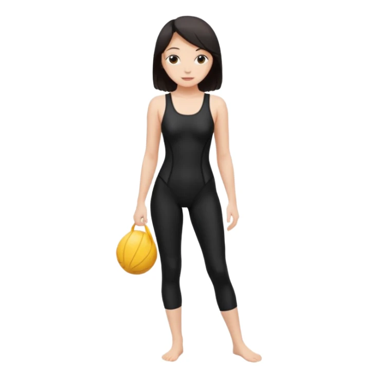 femme legging maillot de bain 1 pièce noir   sticker