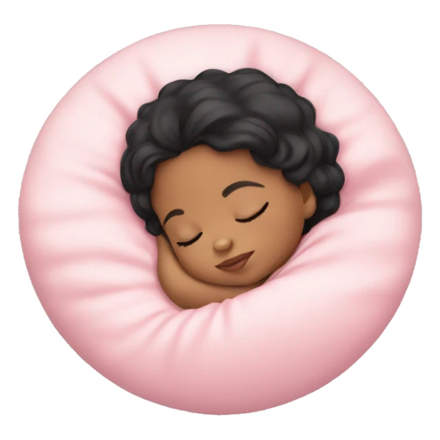 Sleeping baby girl black hair sticker