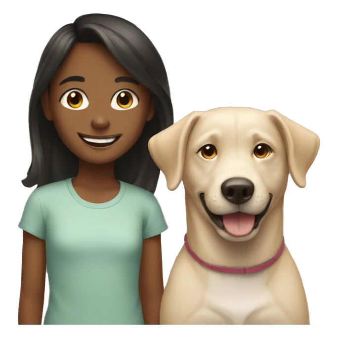 Girl and boy with dogs smiling sticker