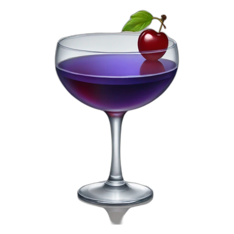 Manhattan cocktail in a coupe glass with a maraschino cherry sticker