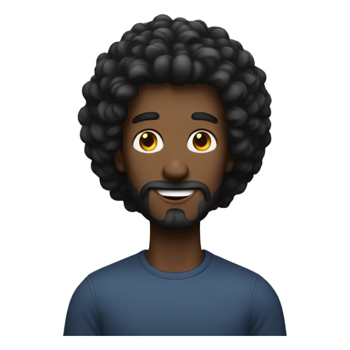 Homme noir avec beaucoup de cheveux crépus  sticker