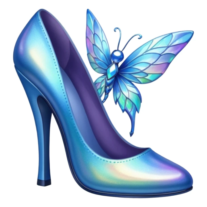blue fairy high-heeled shoe sticker