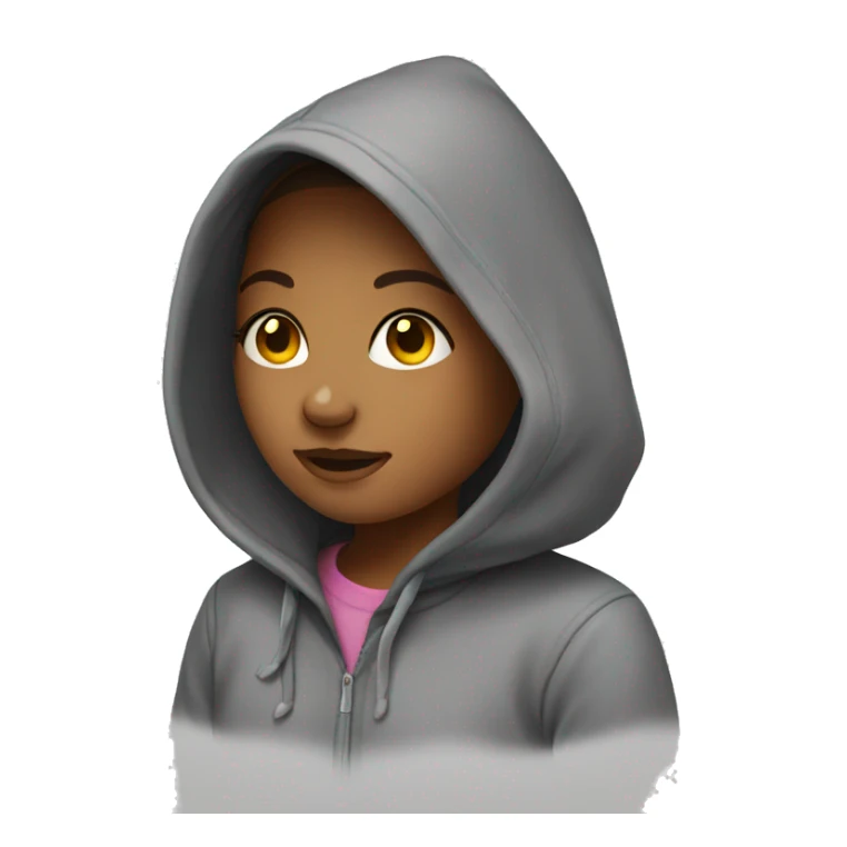 Girl wearing hoodie sticker