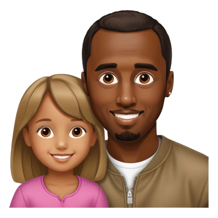 p diddy with a little girl sticker