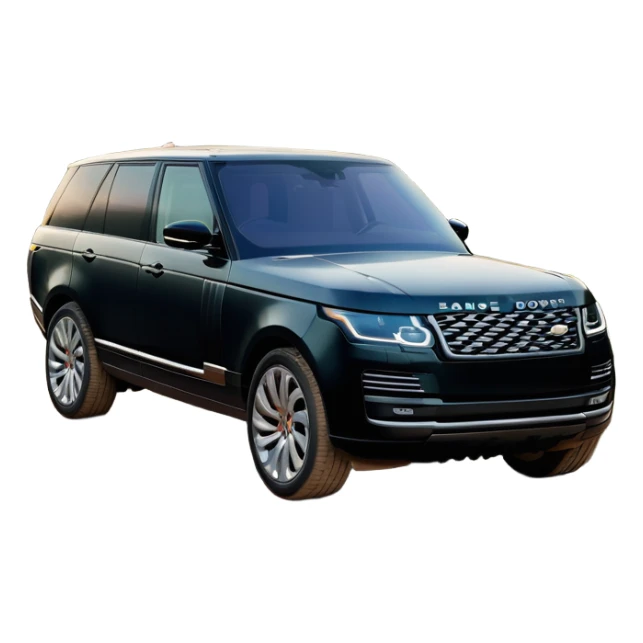 Range Rover (2022) – cinematic-realistic Range Rover emoji, its elegant black body gleaming under the soft light of dawn as it glides effortlessly across rugged terrain. The powerful V8 engine hums as it conquers rocky hills and dense forests, blending luxury with off-road prowess. Inside, the cabin is an oasis of comfort, showcasing leather, wood, and the latest technology in a seamless, sophisticated design. sticker