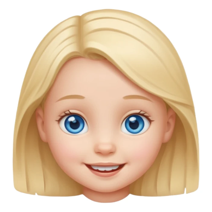 baby girl with blue eyes sticker