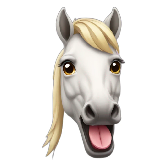 Horse with tongue out sticker