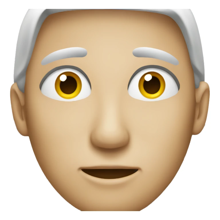 Straight face emoji with no eyes sticker