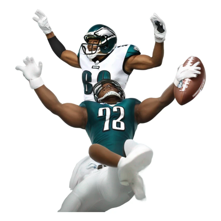 Eagles football player flying over the liberty bell sticker