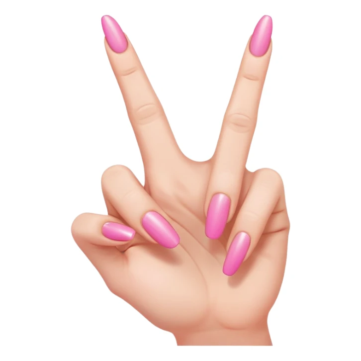 middle finger flipping off with pink nail sticker