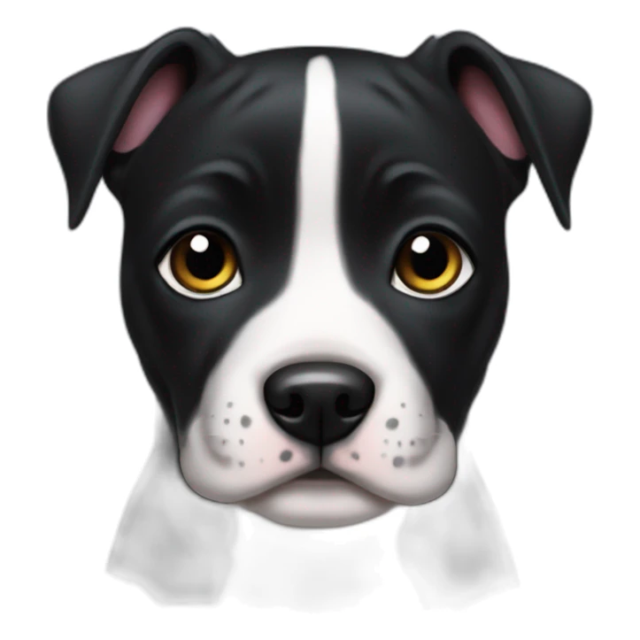 baby black staffie dog sticker